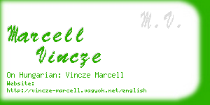 marcell vincze business card